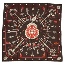 HERMES Carre 90 LES CLES Silk