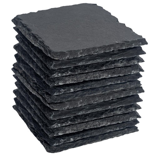 Square slate coasters 10cm - coasters,