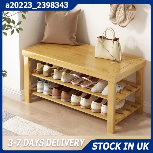 Bamboo shoe rack bench - bamboo,