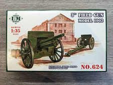 UM-MT, 3" Field Gun Model 1902, 1:35 Plastic Model Kit  #623