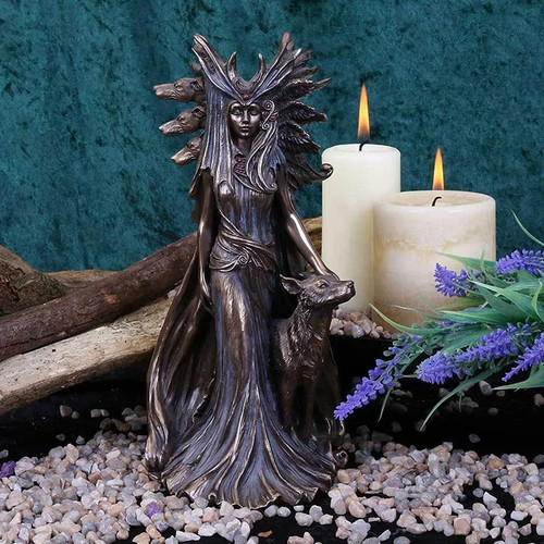 Hecate goddess with wolf - with,
