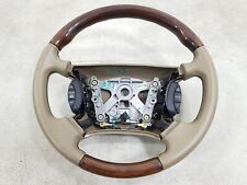 JAGUAR XKR XK8 X100 LEATHER / WOOD STEERING WHEEL SABLE