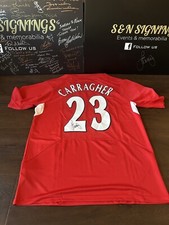 Carragher signed Liverpool 2005 Istanbul Shirt *private signing* COA + photo