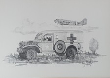 Dodge WC54 Ambulance Postcard Military Vehicle Memorabilia 🇬🇧