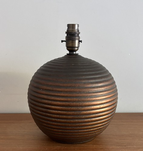 Vintage ribbed ceramic table - ceramic,