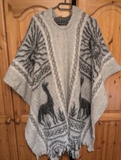 🦋Grey Wool Poncho Sun
