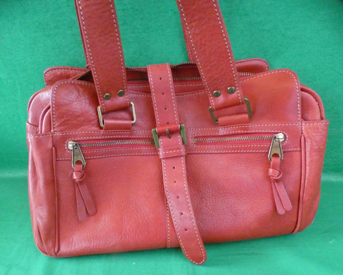 Red leather mulberry - red, mabel