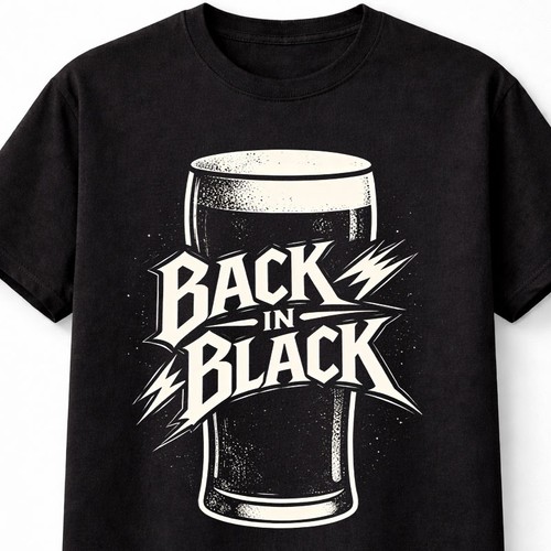Back black shirt beer - t,