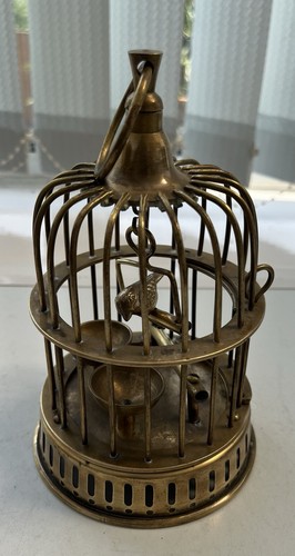 Vintage miniature brass - brass, bird