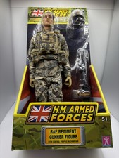 HM Armed Forces RAF Regiment Gunner Action Figure with Weapon British Army BNIB