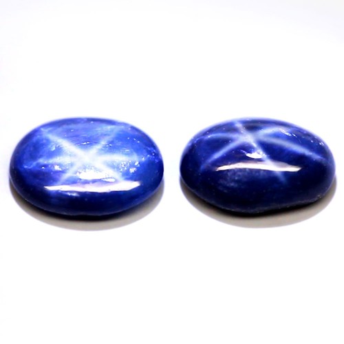 Pair natural star sapphire - natural,