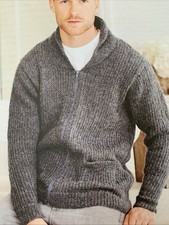 Knitting Pattern Mens Zip