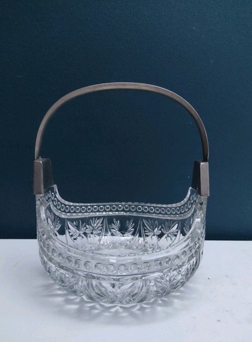 Heavy crystal glass basket - heavy,