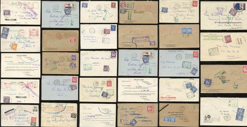 Postage due frankings on - frankings,