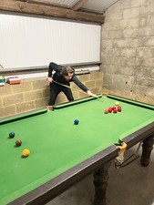 8 Foot By 4 Foot Slate Bed Snooker Table, Excellent Condition,
