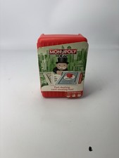 Monopoly Deal Shuffle Card Game Red Hard Travel Case 100% Complete in Box