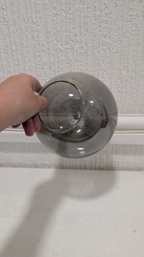 Gray glass globe shades - gray,