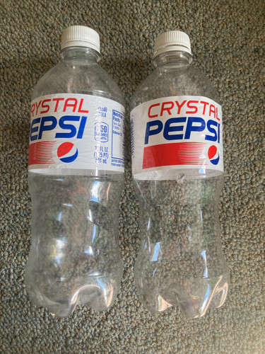 Empty crystal pepsi bottles - crystal,