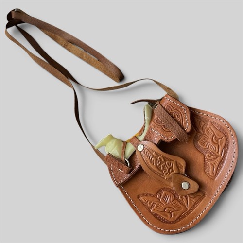 Western tooled mini leather - mini,