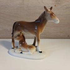 Vintage german porcelain horse - vintage,