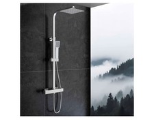 Thermostatic Shower Mixer Set | Rainfall Shower & Handheld Head | Wall Mounte
