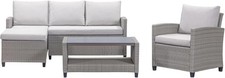 Stockholm Grey 4 Seater Chaise