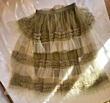 Green Net Maxi Skirt XL 18