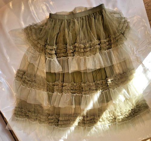 Green net maxi skirt 18 - skirt,