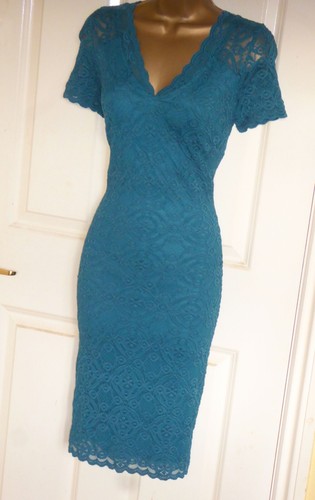 Stretchy teal lace - stretchy, dress