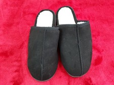Mens Black Slippers Very Comfortable and soft. New UK Size L