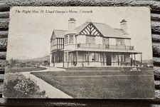 David Lloyd George's Home Criccieth Gwynedd Wales Postcard Vintage old 1920