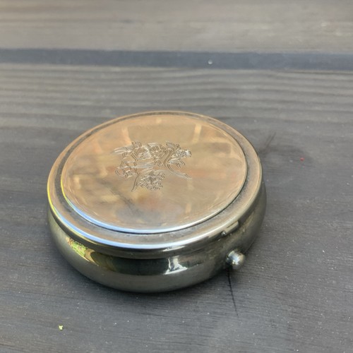 Vintage silver plated compact - vintage,
