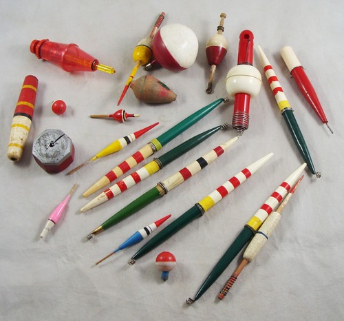 Old vintage fishing bobbers - fishing,