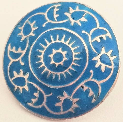 Vintage 22mm champlevé enamel - 22mm,