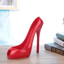 Novelty High Heel Shoe Wine Bottle Holder Storage Wine Rack Home Decor(Red)