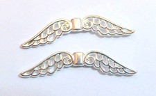 Guardian Angel Wings Christmas Findings Jewellery Making Bright Silver Plated