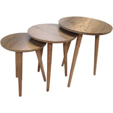 Set Of 3 Coffee Tables Wooden