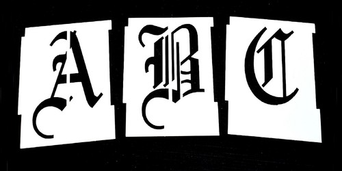 Alphabet letter stencils - letter,