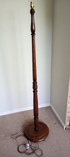 Solid turned oak  vintage standard lamp