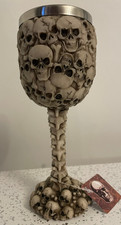 NEW Resin & Metal SKULL Goblet