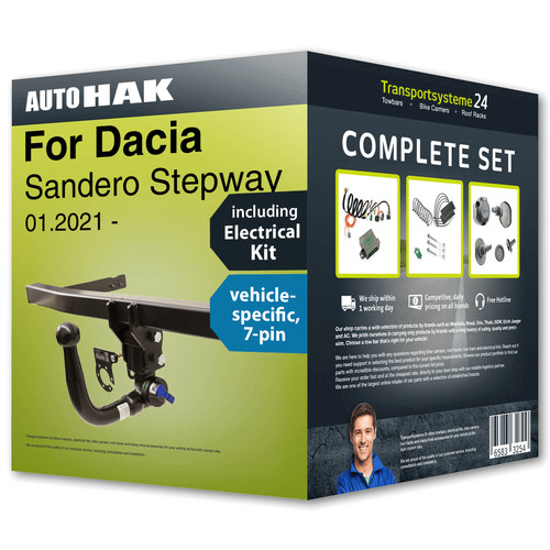Towbar detachable for dacia - detachable,