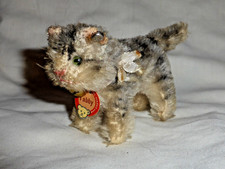 STEIFF TABBY CAT BUTTON TAG