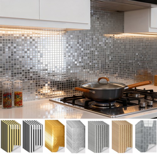 Silver mosaic tile - mosaic,