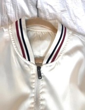 White Lightweight Men’s Varsity Baseball Bomber Jacket.