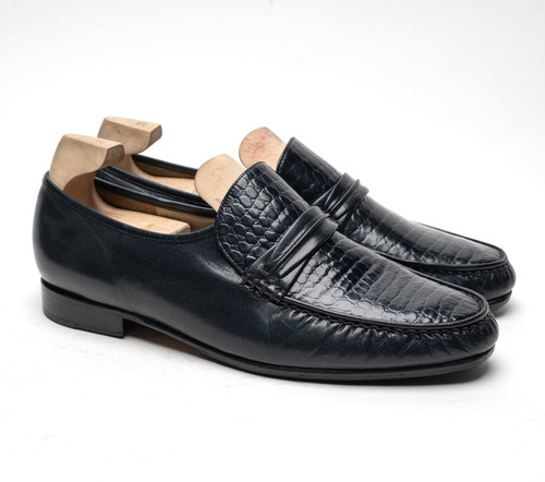 Barker penny loafers dark - penny, blue