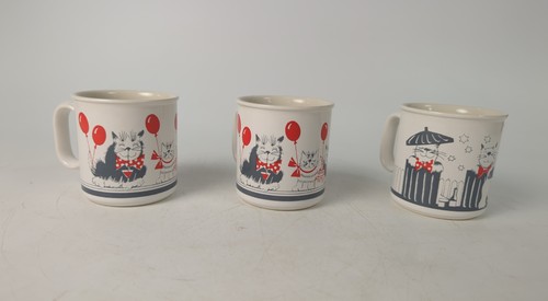 Hornsea vintage cat mug set - vintage,