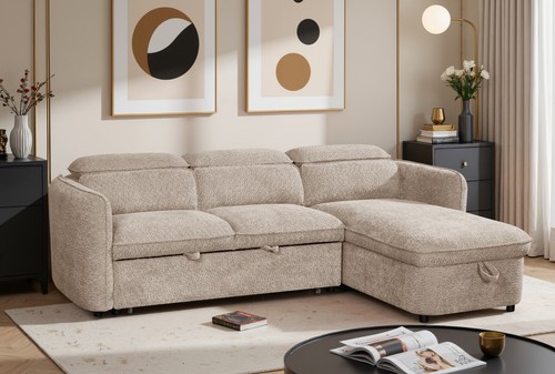 Corner sofa bed shape with - corner,