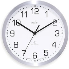 Acctim 74337 Mason Radio Controlled Wall Clock, Silver