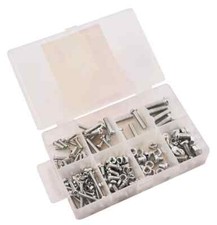 150Pc Nuts Bolt Kit Assorted Set M4 M5 M6 Compartment Case Storage Amtech OPENED