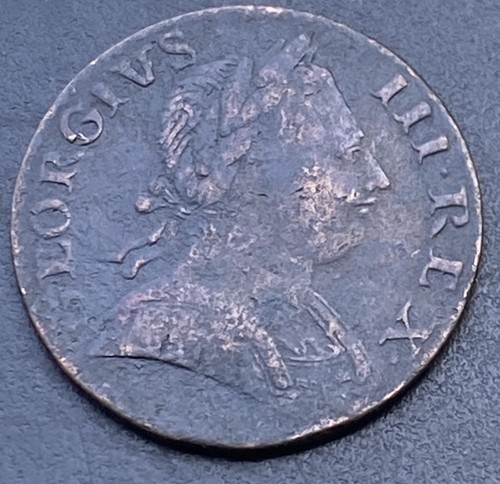 1774 half penny george iii - half,